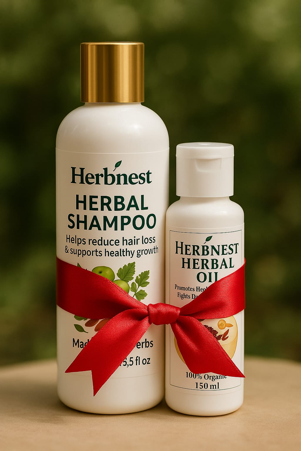 HerbNest Herbal Hair Care Combo – Oil & Shampoo for Hair Fall Control & Healthy Growth Herb Nest