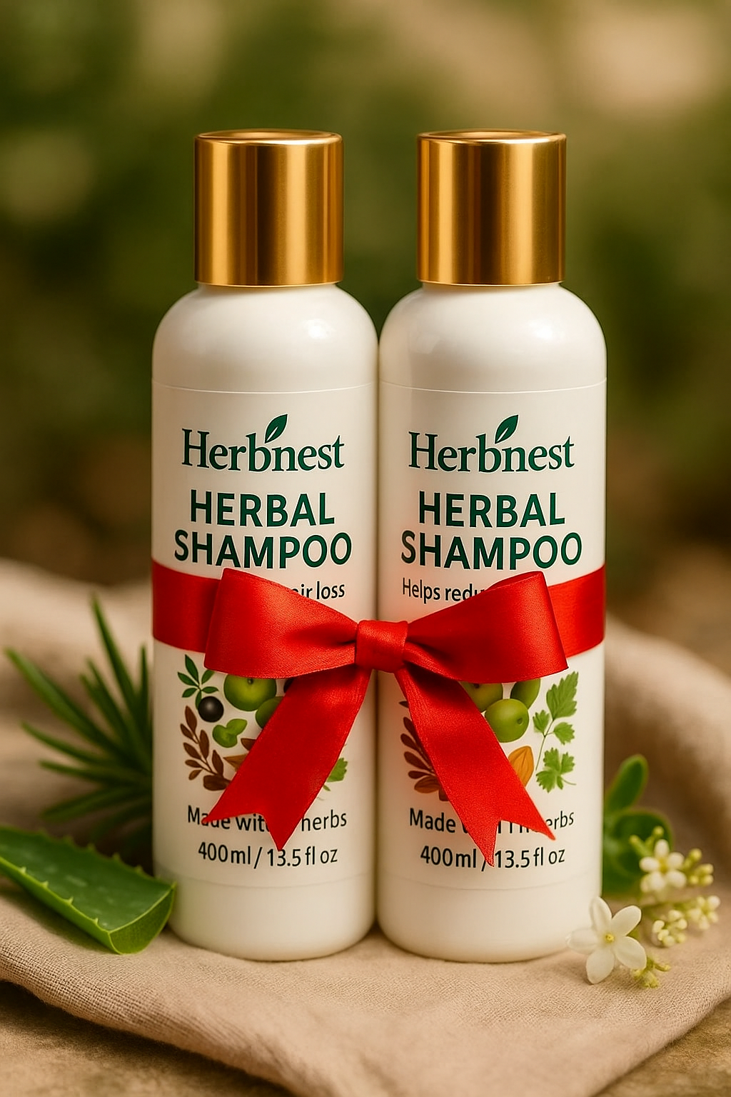 BOGO Offer – HERBNEST Herbal Shampoo (400ml x 2) 1 Day Offer Herb Nest