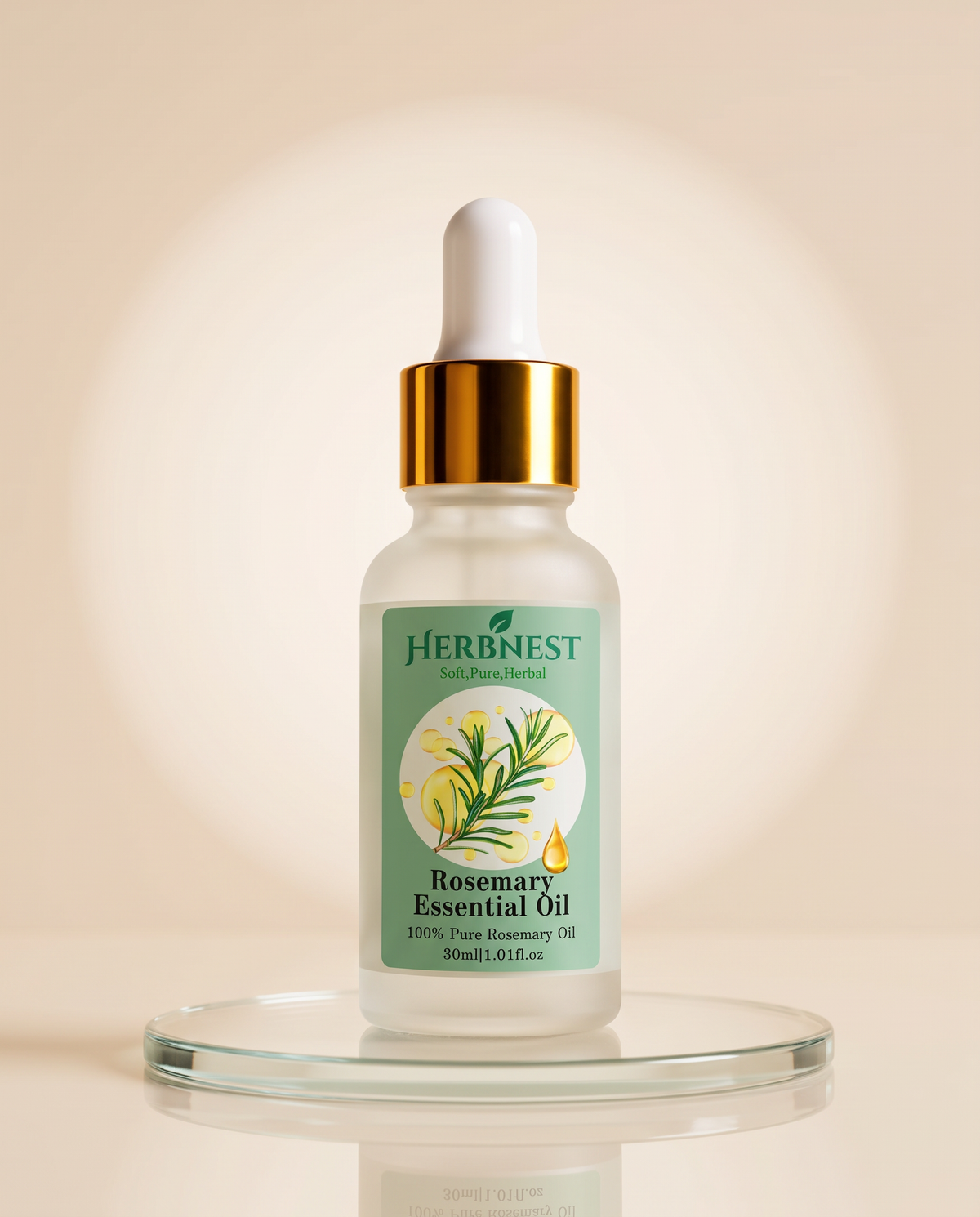Rosemary Essential Oil – 100% Pure & Natural | For Hair, Scalp & Skin  | Steam Distilled Aromatherapy Oil Herb Nest