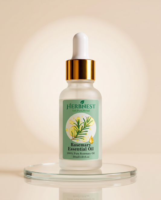 Rosemary Essential Oil – 100% Pure & Natural | For Hair, Scalp & Skin  | Steam Distilled Aromatherapy Oil Herb Nest