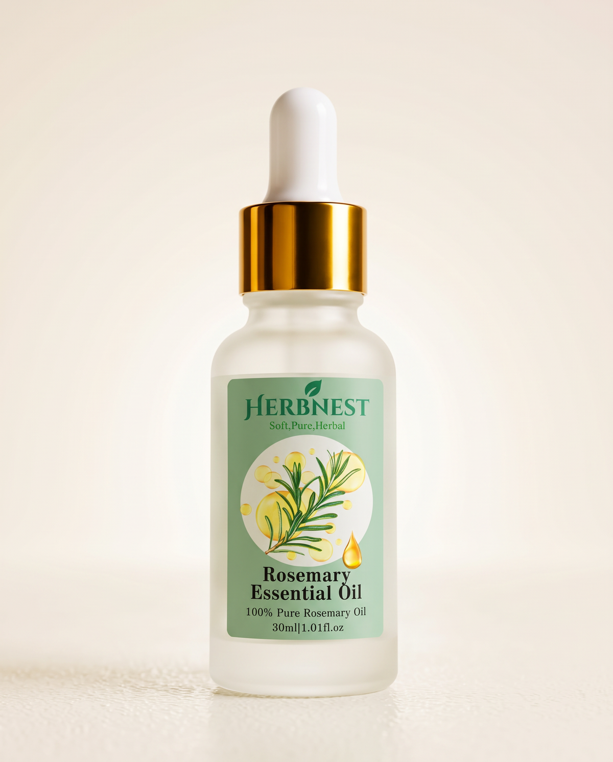 Rosemary Essential Oil – 100% Pure & Natural | For Hair, Scalp & Skin  | Steam Distilled Aromatherapy Oil Herb Nest