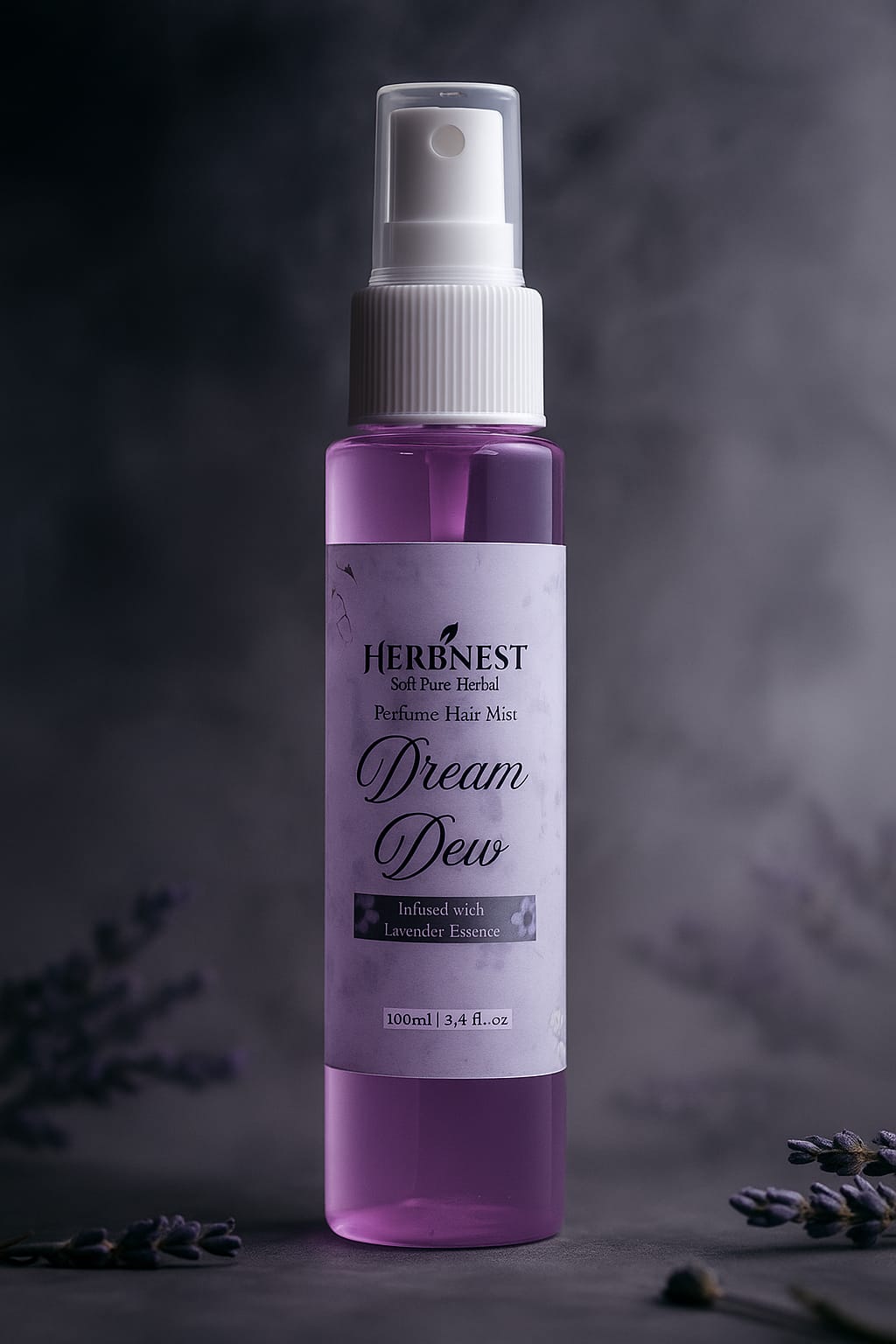 HerbNest Dream Dew Hair Mist – Lavender Essence | Calming & Refreshing Fragnance Herb Nest