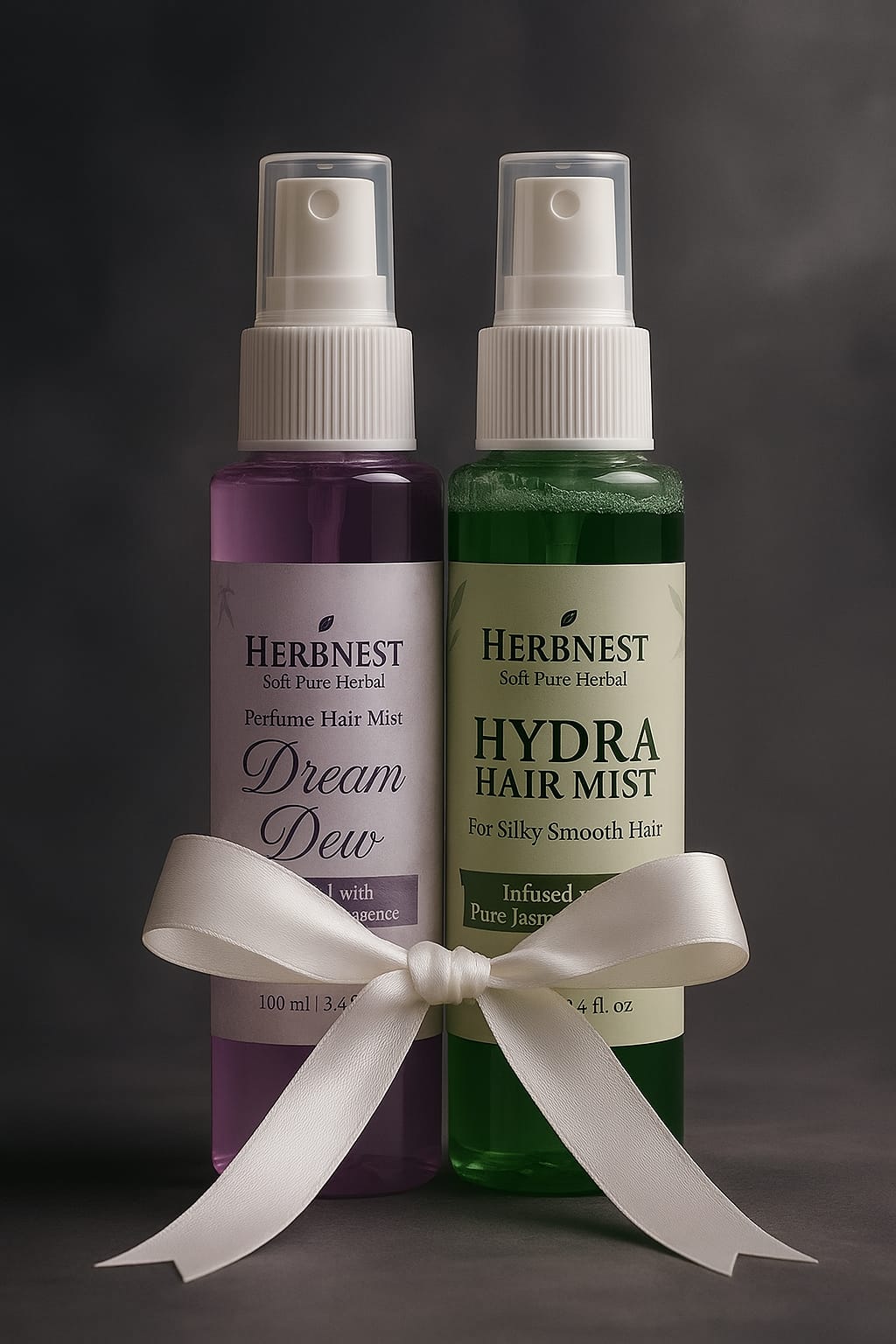 HerbNest Floral Hair Mist Duo – Jasmine & Lavender Essence Herb Nest